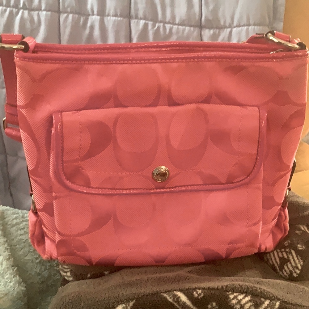 Pink coach purse